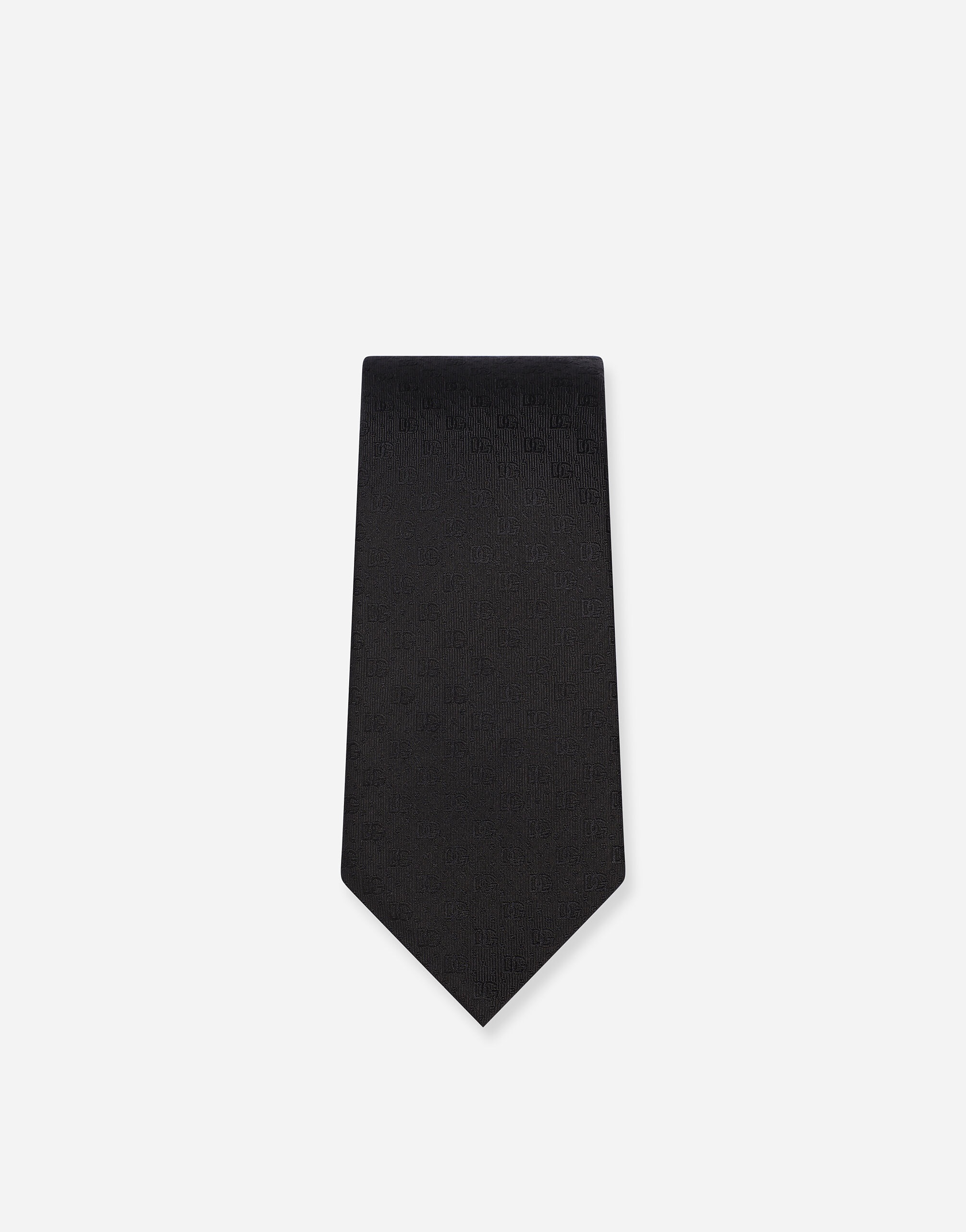 8-cm silk jacquard blade tie with DG logo - 2
