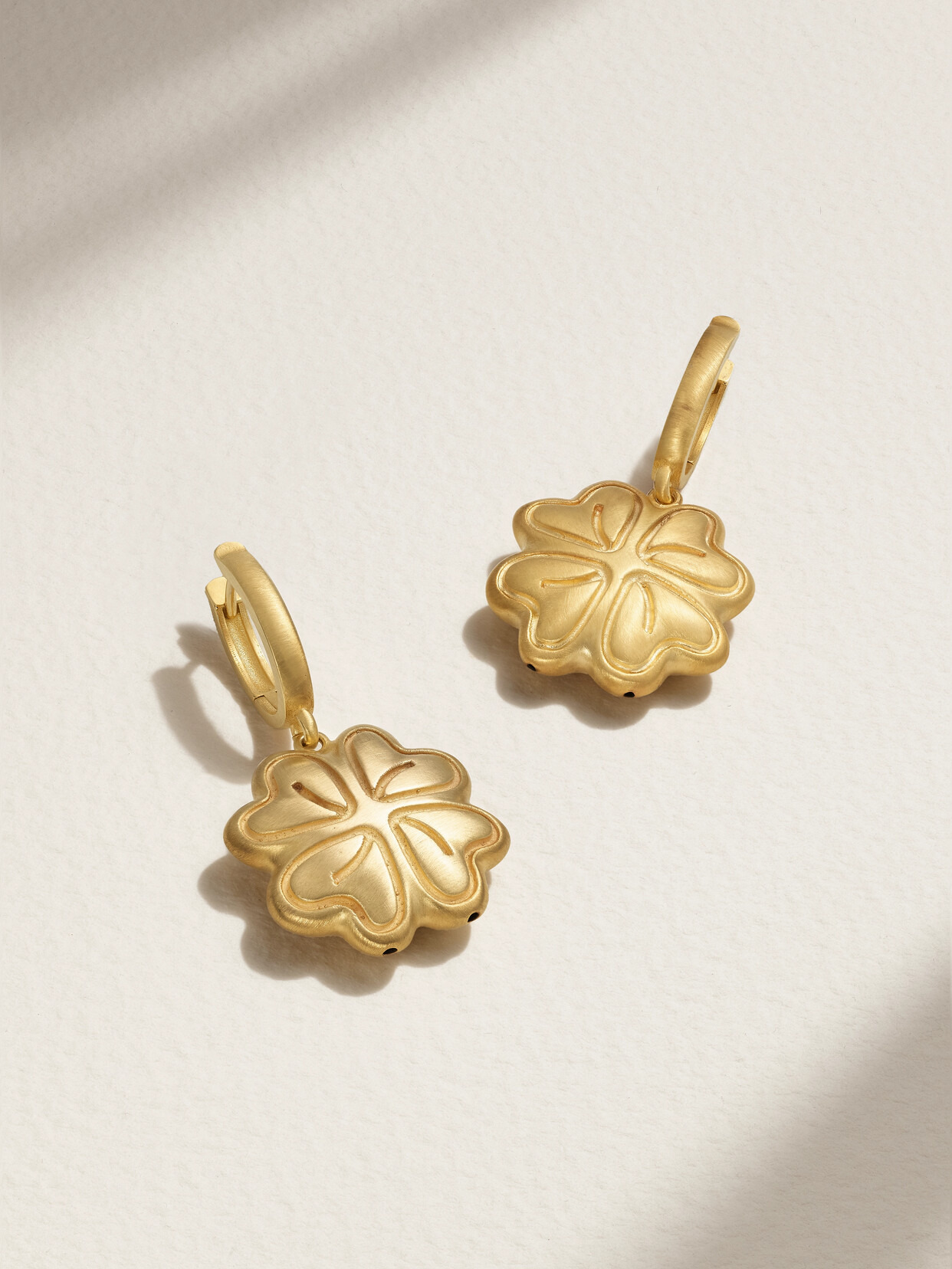 Four Leaf Clover 14-karat Gold Earrings - 1