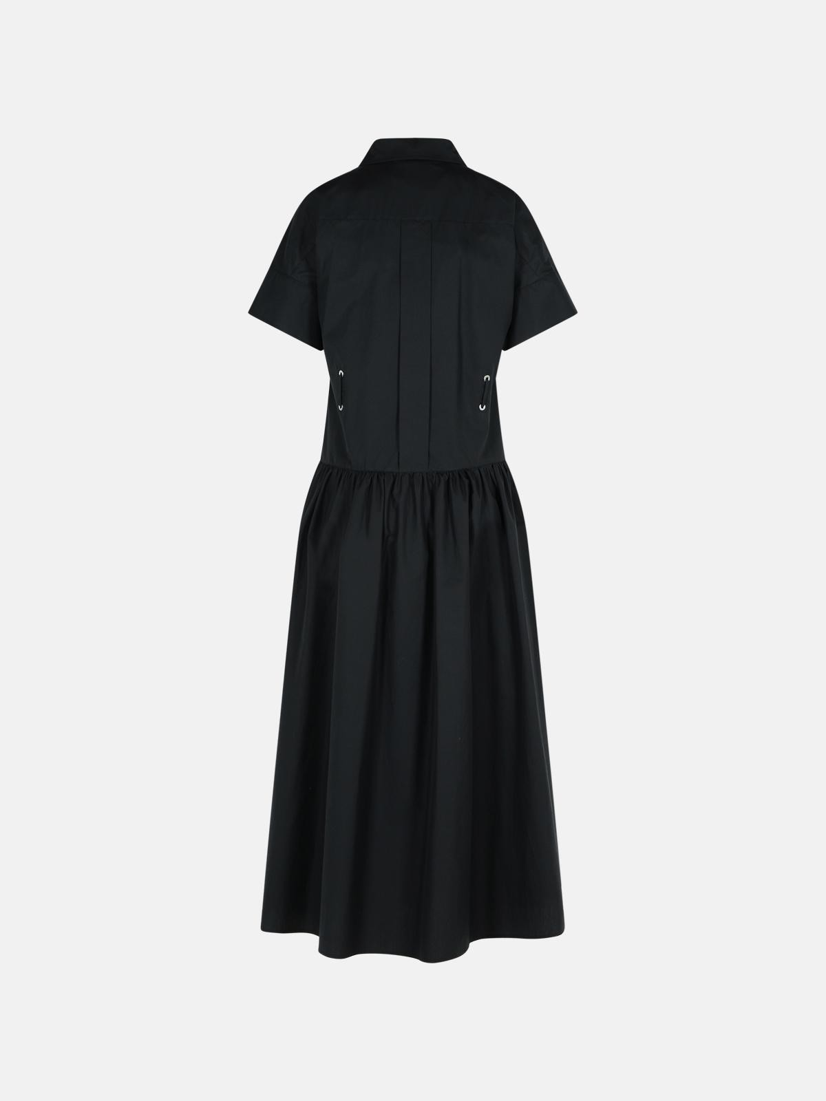 'AGORAIO' BLACK COTTON DRESS - 3