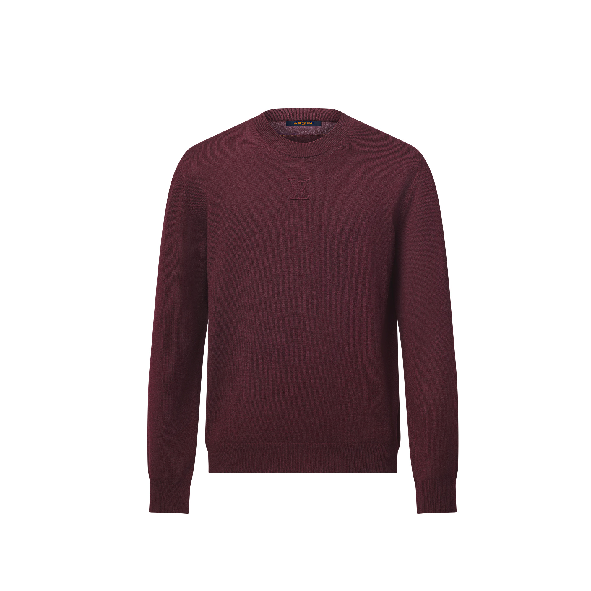 Embossed Cashmere Crewneck - 1
