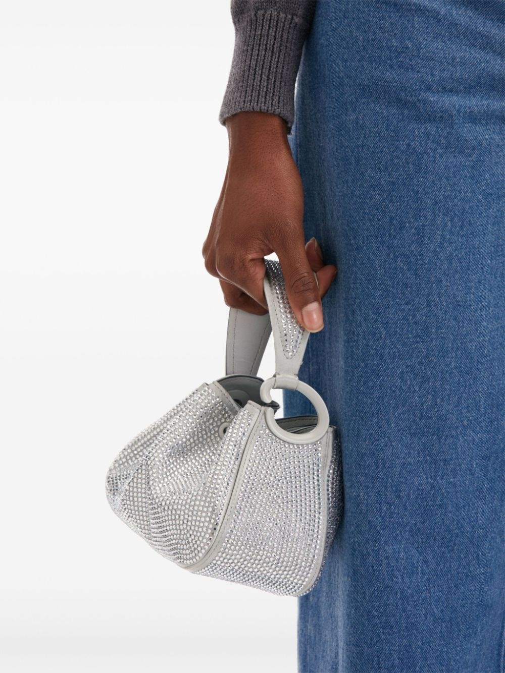 nano O Handle crystal-pavé bag - 2