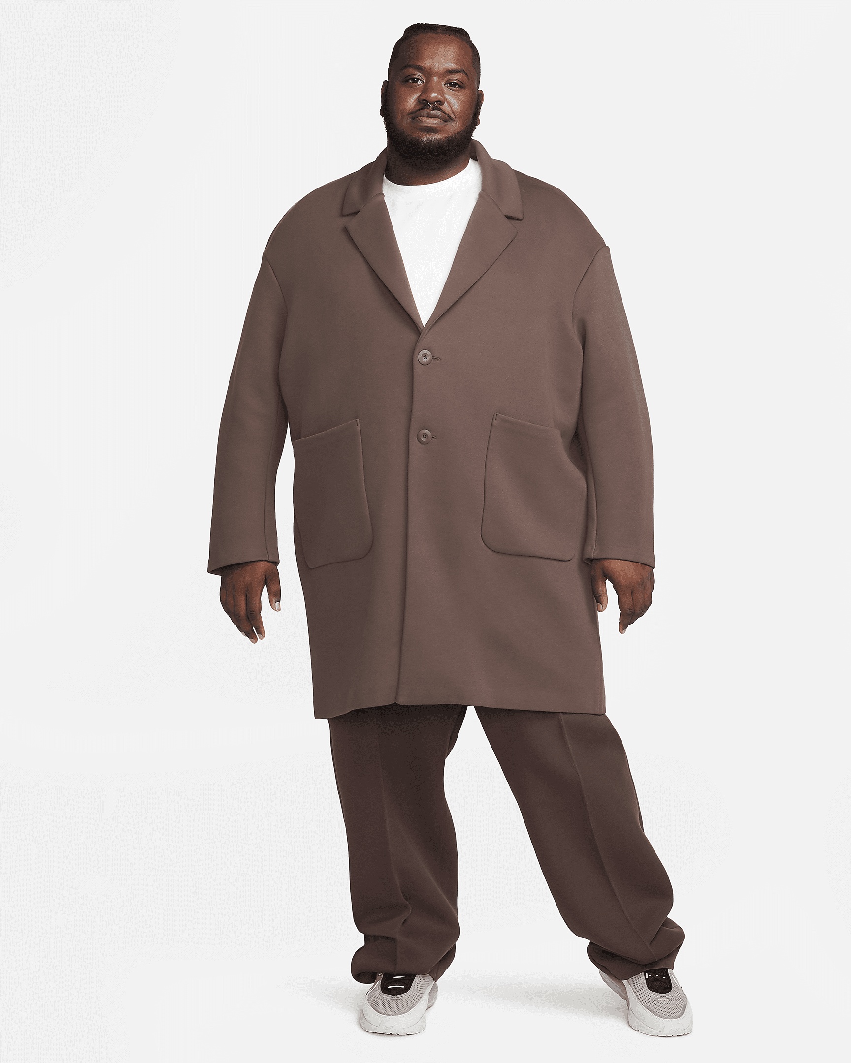 NIKE TECH FLEECE RE TRENCH JACKET コート L Nike Sportswear Tech Fleece Reimagined Black Trench Coat