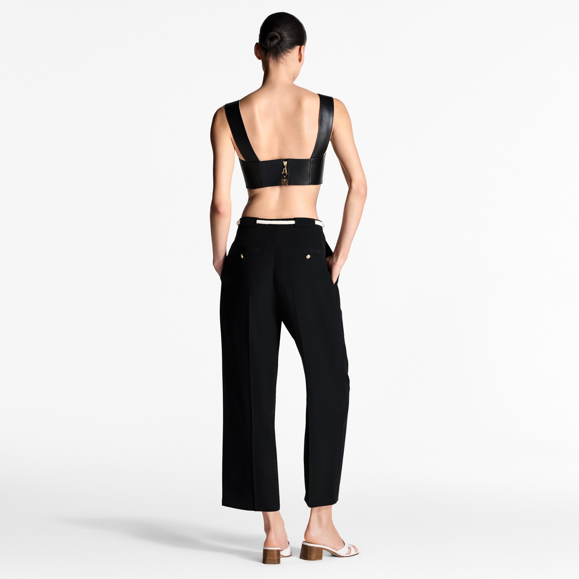 Rope Belt Tailored Pants - 3