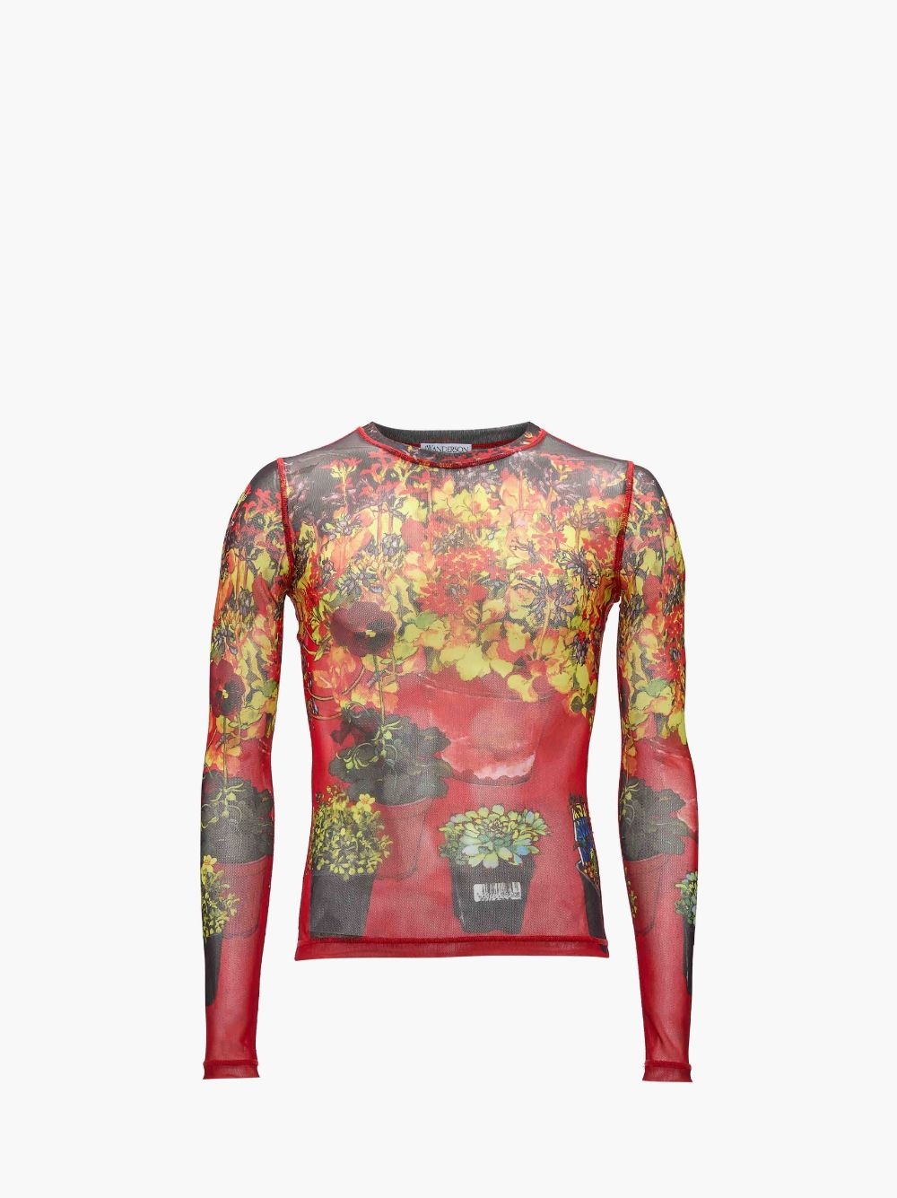 SHEER LONG SLEEVE TURTLENECK TOP - 1