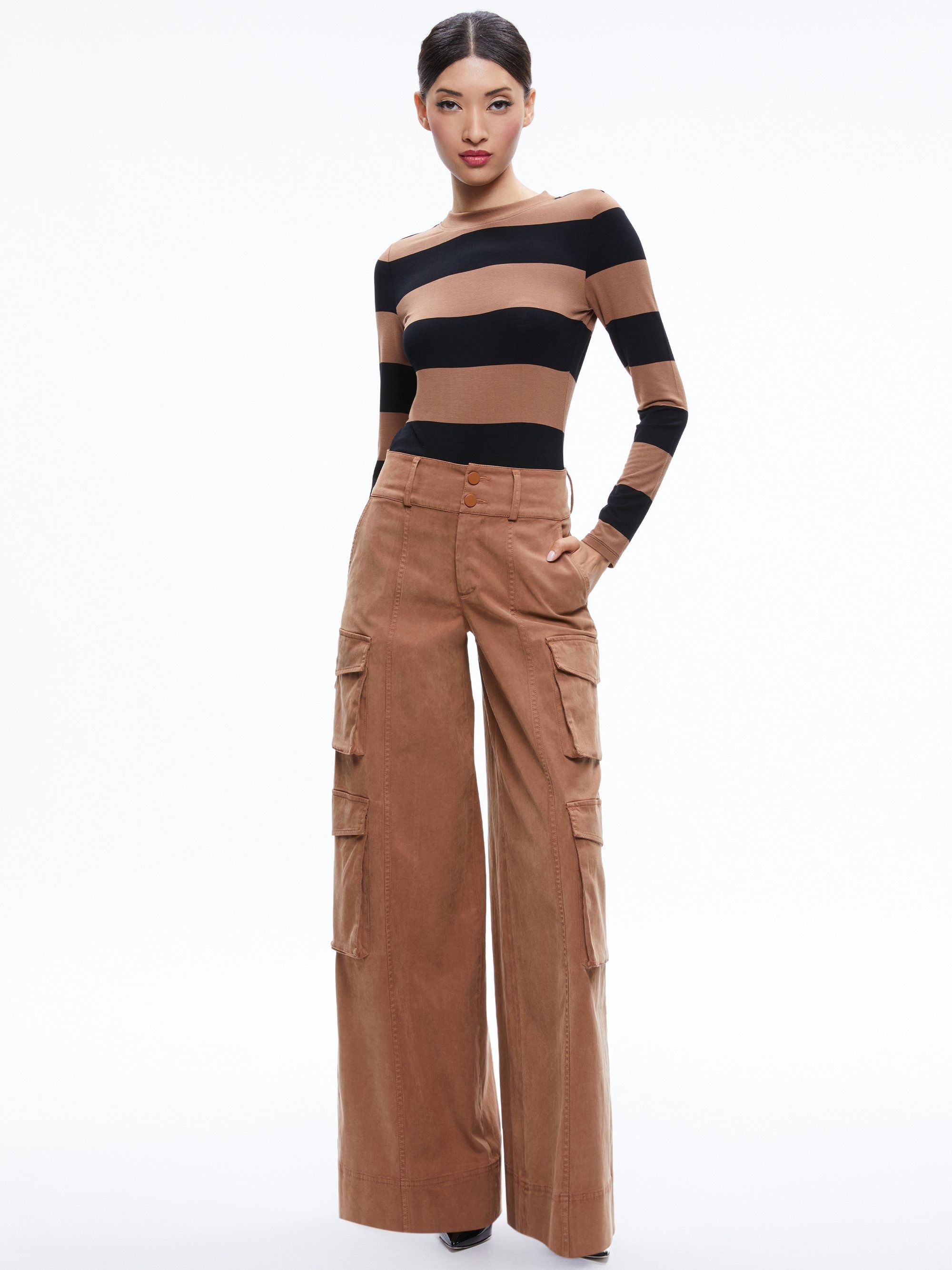 MAME HIGH RISE WIDE LEG CARGO PANT - 4