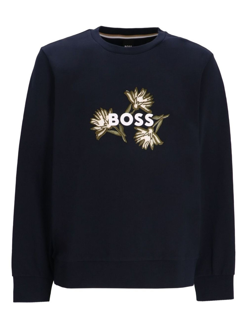 floral-embroidered sweatshirt 1