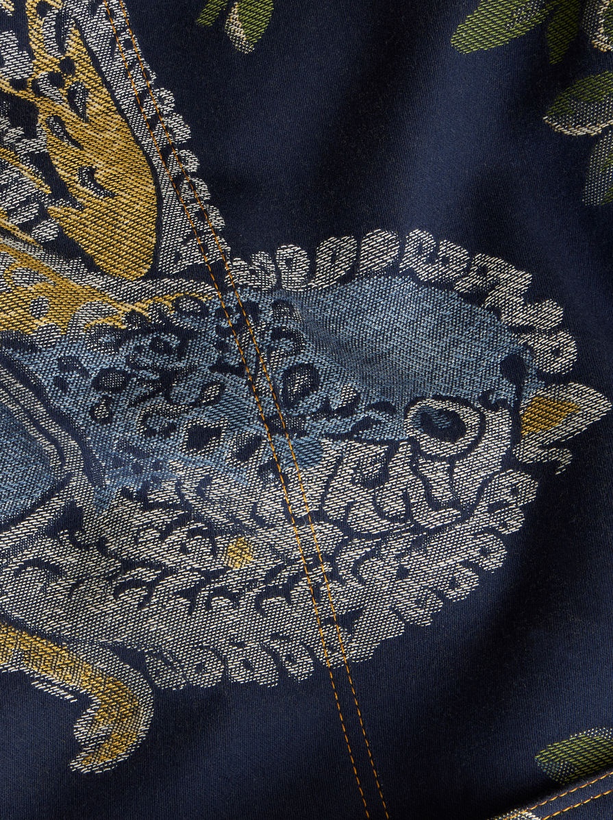 DENIM JACQUARD JACKET WITH BIRDS - 7