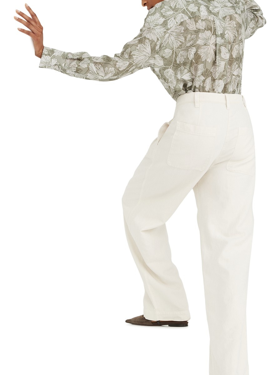 Cotton and linen trousers - 3