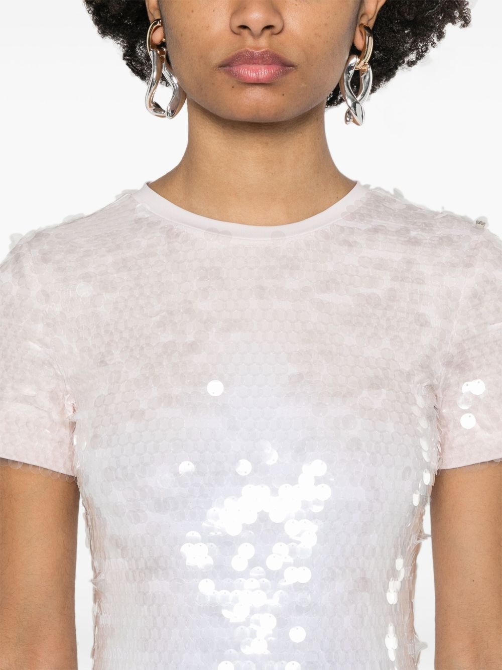 sequinned midi dress - 5