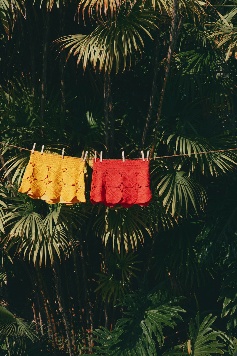 SIMONMILLER Beep Beep Mini Skirt in Sherbet outlook