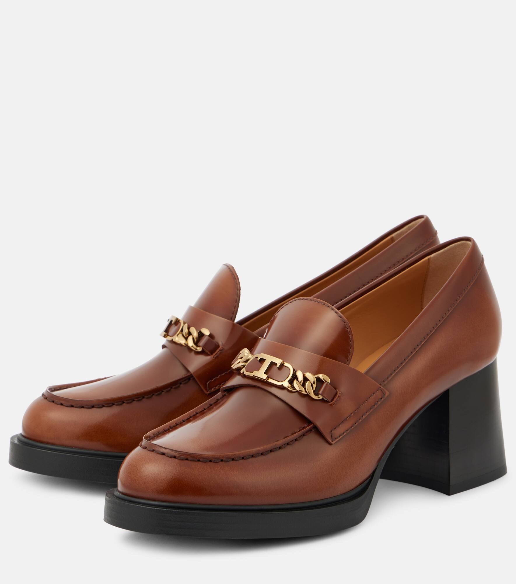 Patent leather loafer pumps - 5