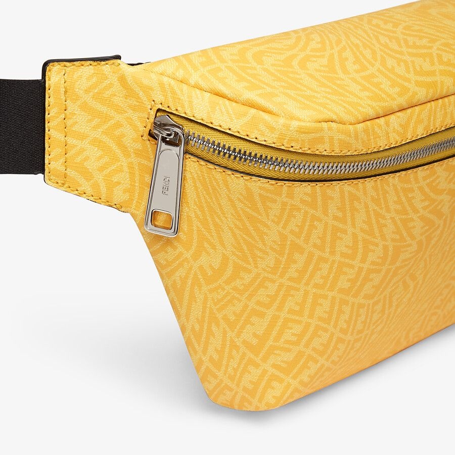 Yellow fabric belt bag - 5