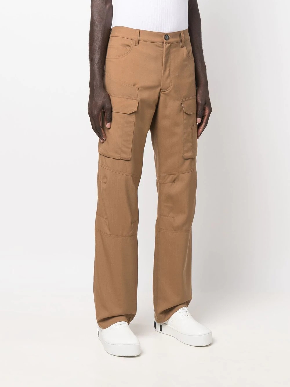 mid-rise straight-leg trousers - 3