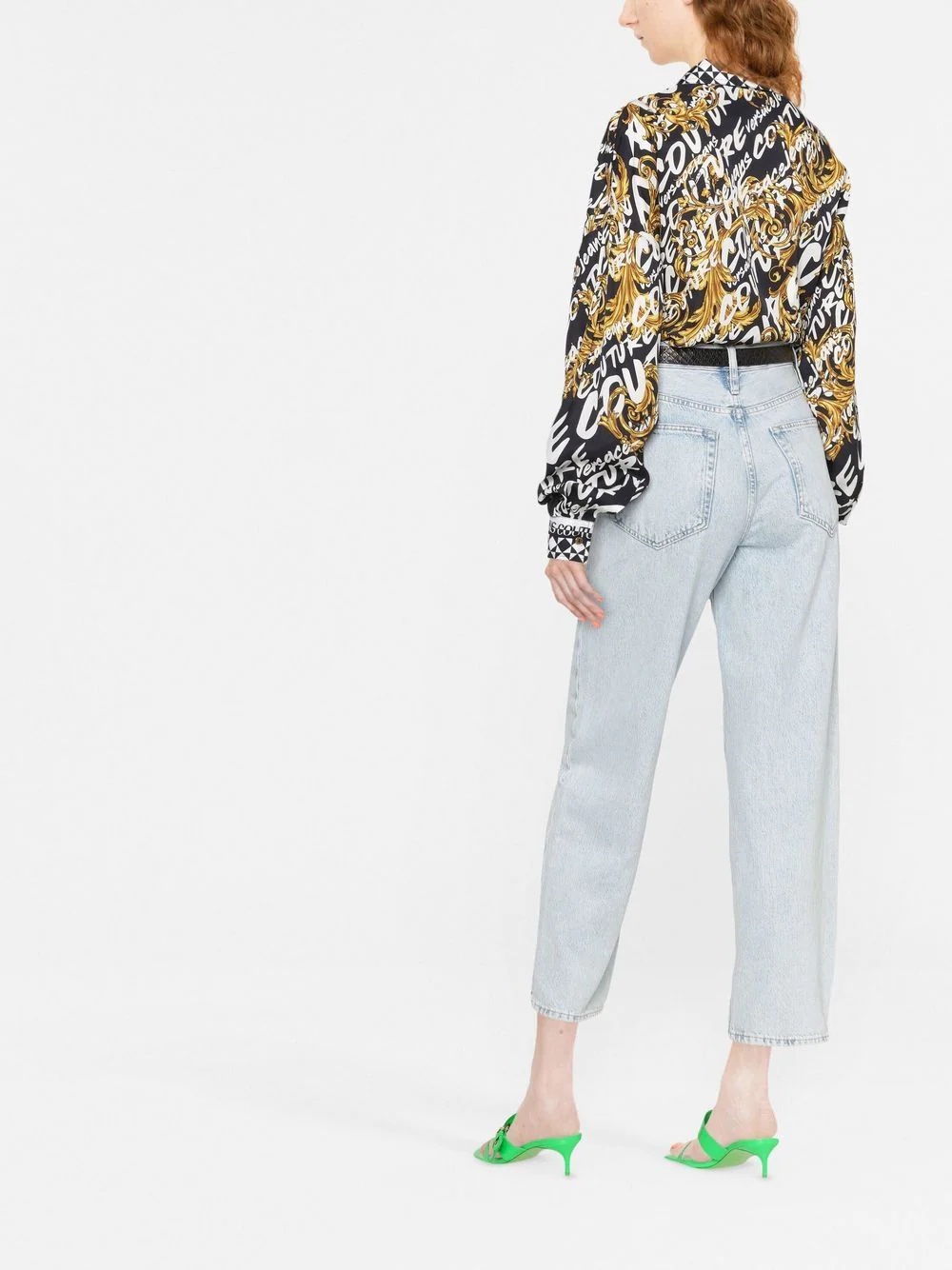 brushed logo-print long-sleeve shirt - 4