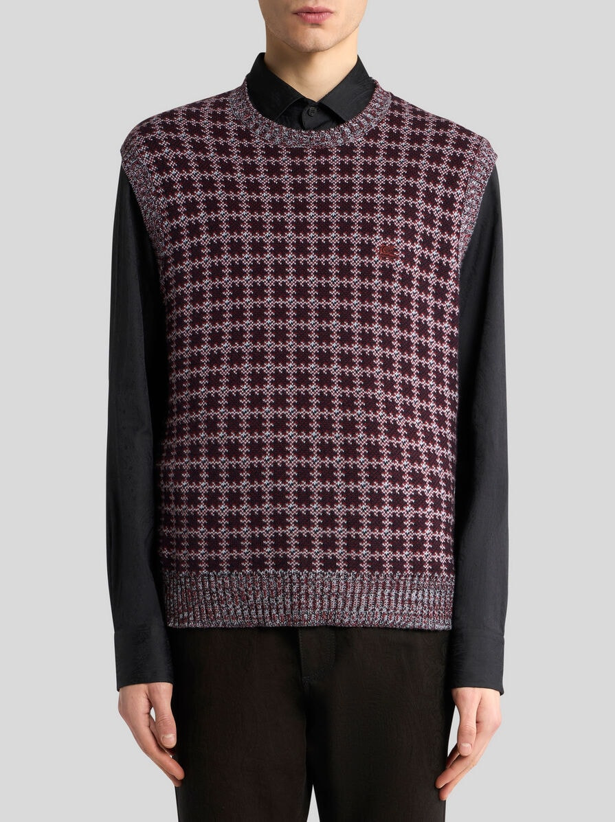 COTTON WAISTCOAT WITH PEGASO EMBROIDERY - 2