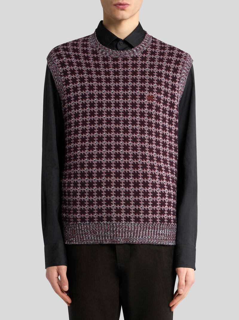 PEGASO EMBROIDERY를 가진 COTTON WAISTCOAT 2