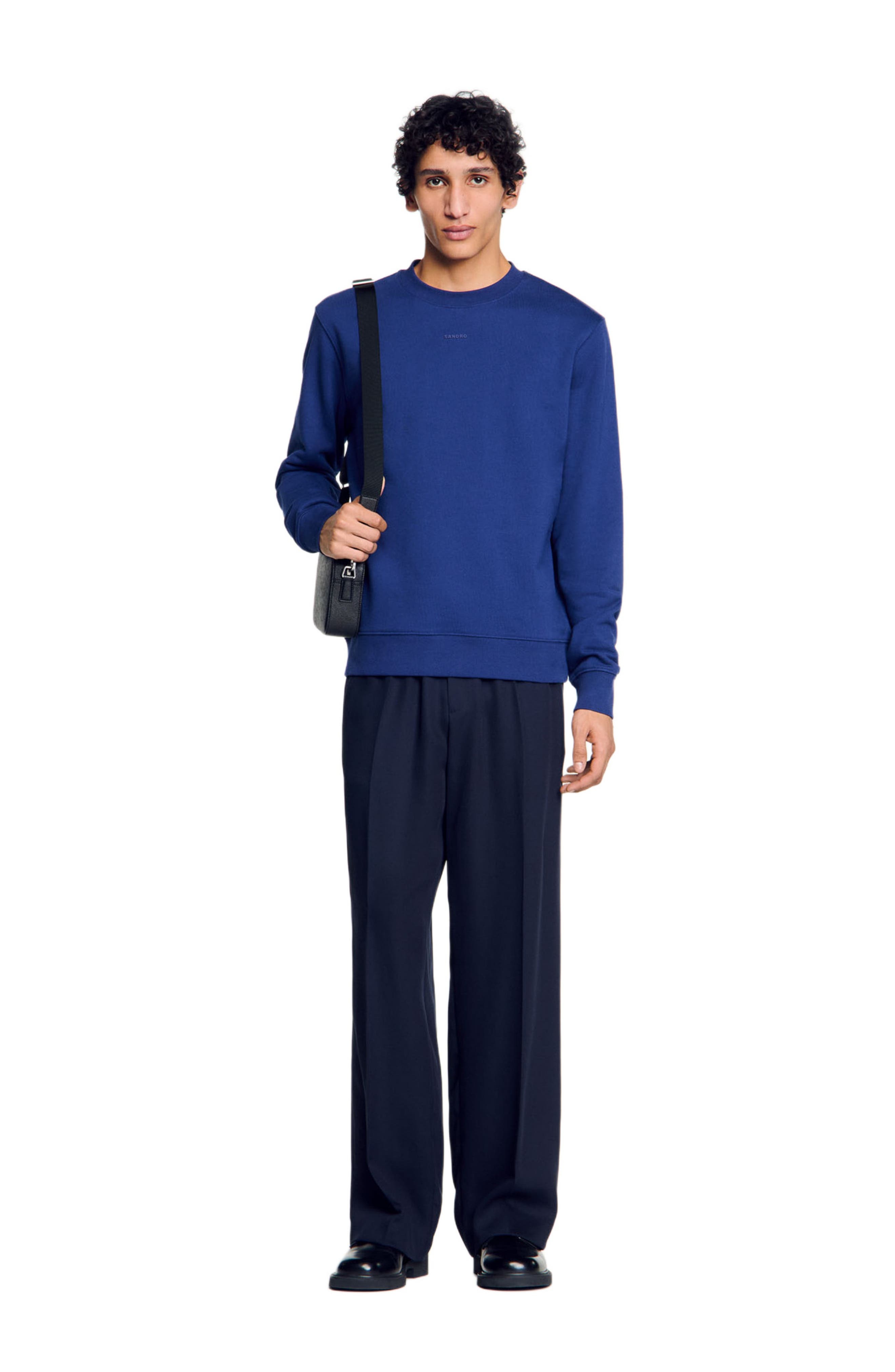SANDRO Logo sweatshirt in Royal Blue at Nordstrom - 6
