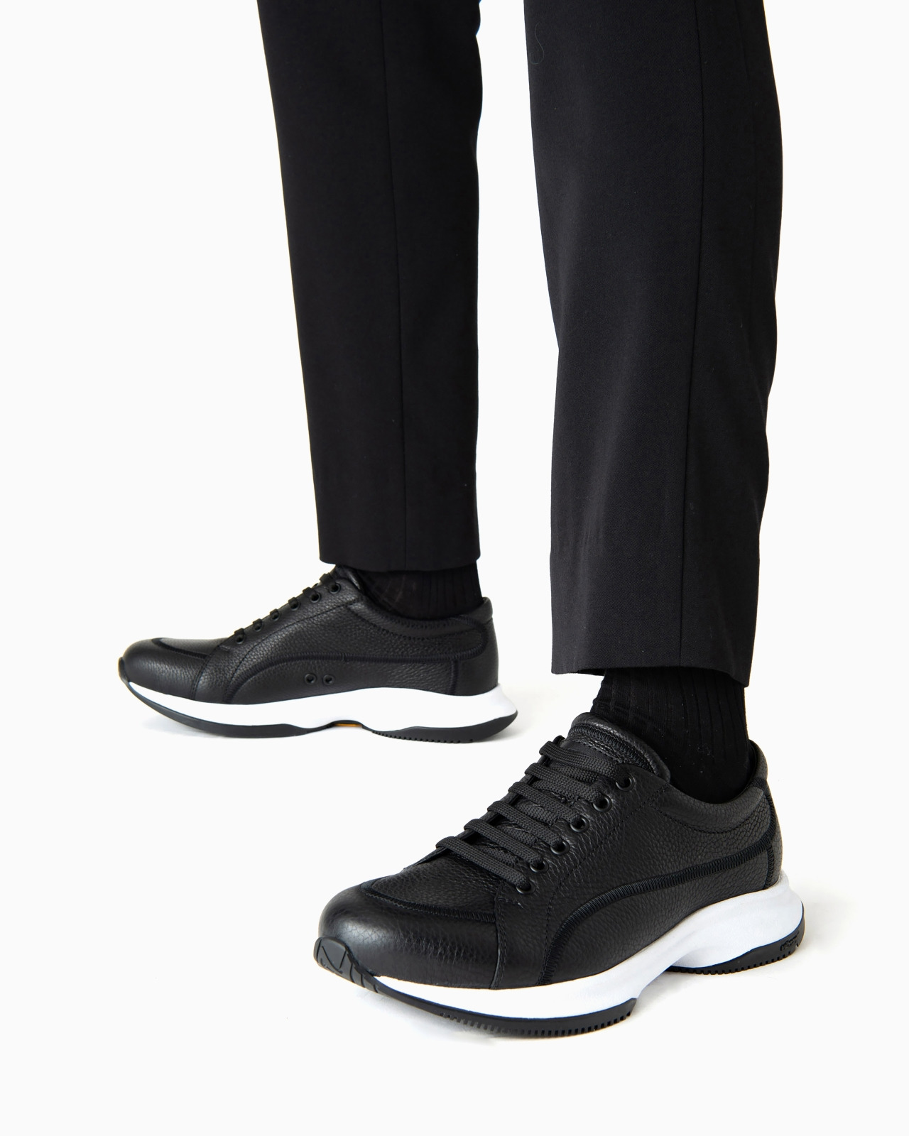 Deerskin and leather sneakers - 7