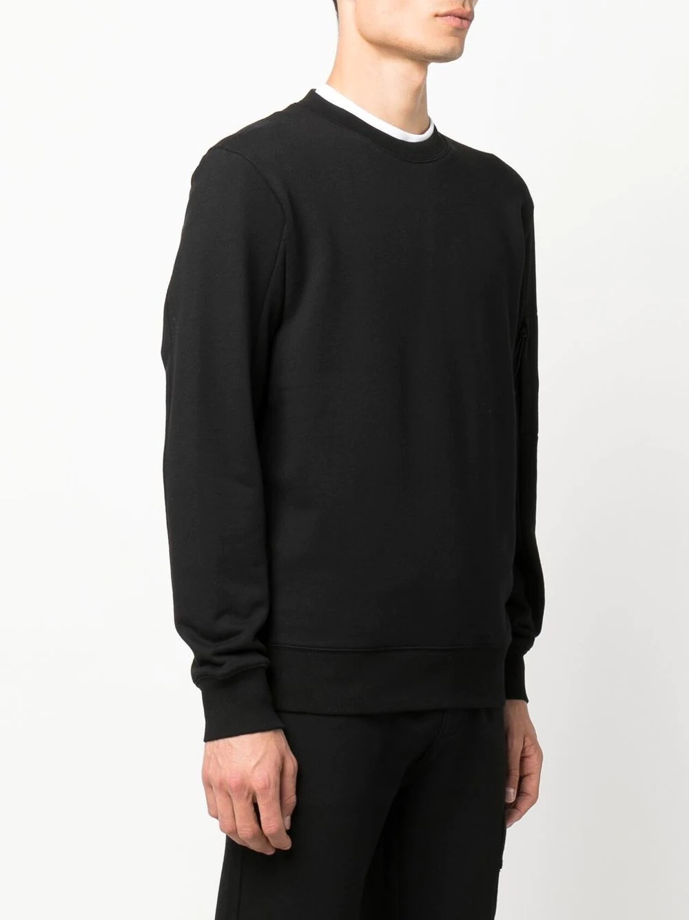 Lens-detail crew-neck sweatshirt - 3