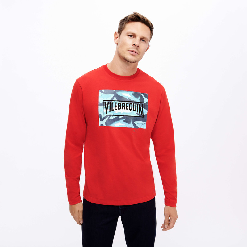 Men Cotton T-Shirt Requins 3D 3