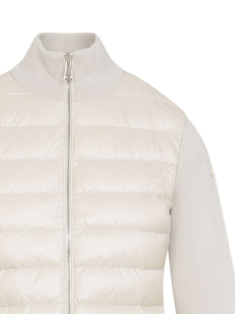 quilted knit-panel jacket - 4