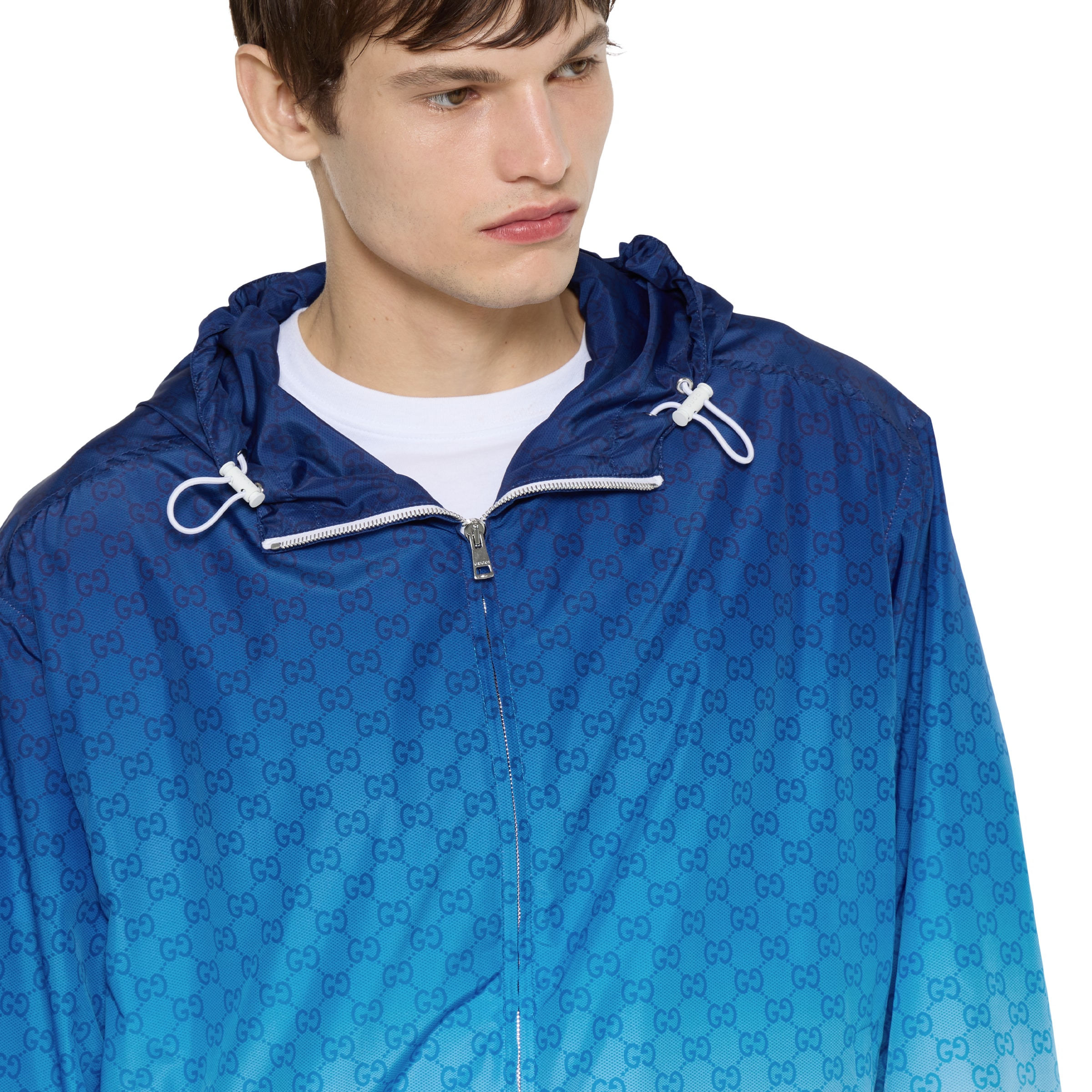Printed technical poplin zip jacket - 5