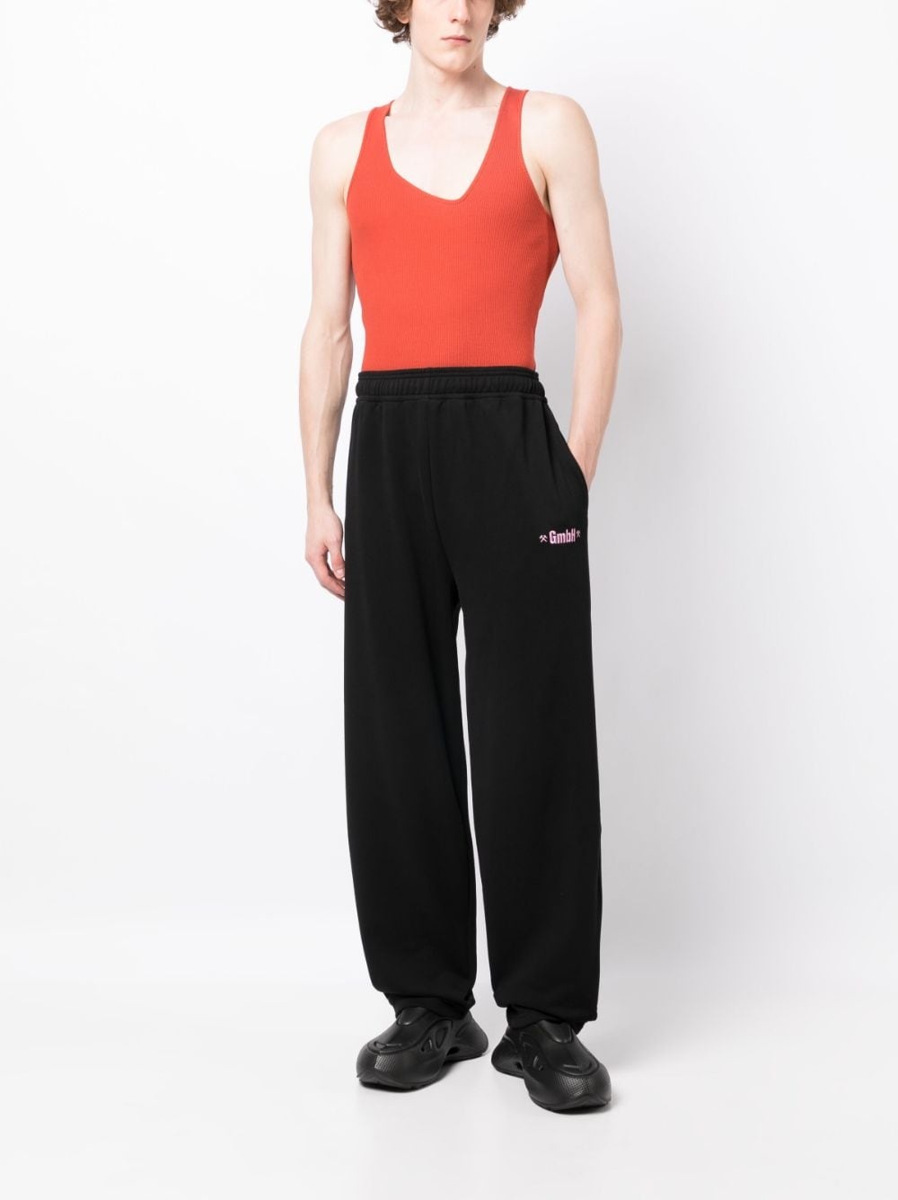 AHMED LOGO-EMBROIDERED TRACK PANTS - 5