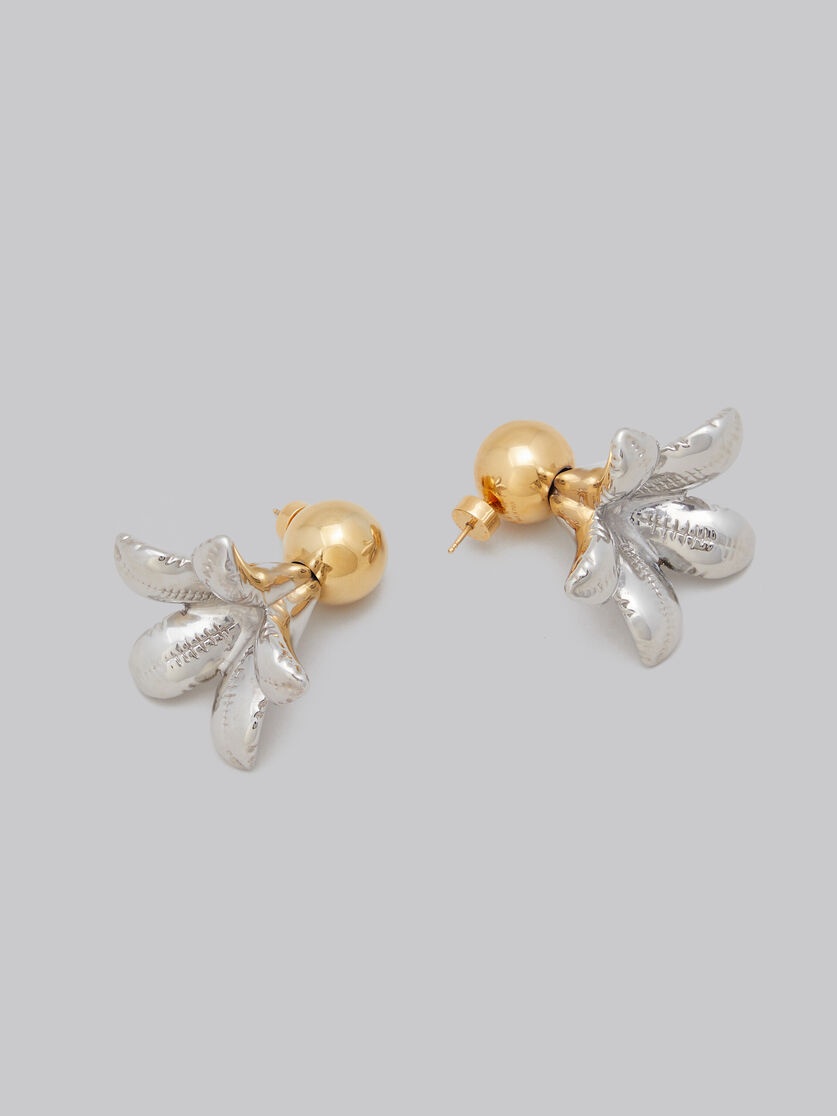 DANGLING PUFFY FLOWER EARRINGS - 3