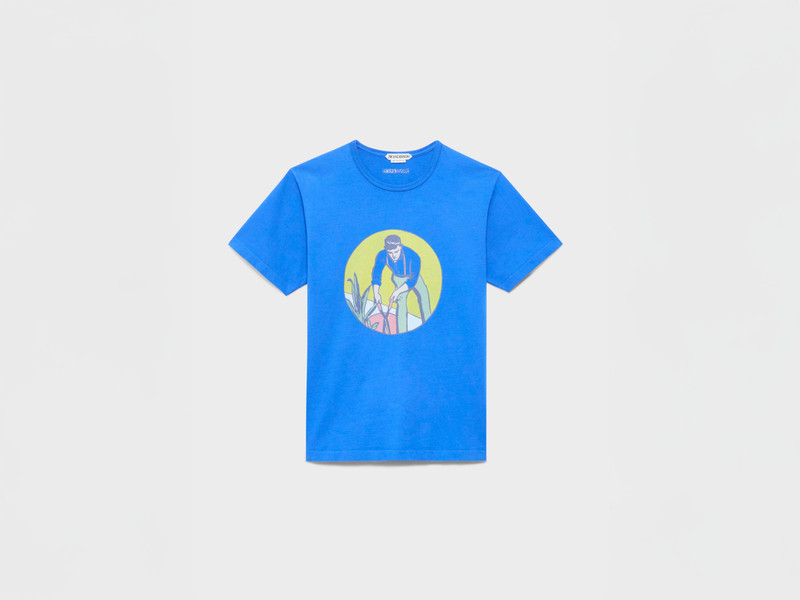 MENS GARDENER T-SHIRT IN SAPPHIRE BLUE - 1