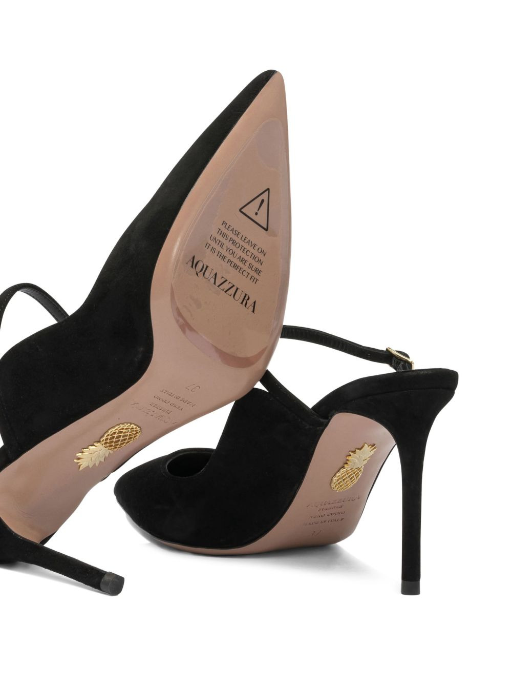 ankle-strap suede pumps - 4