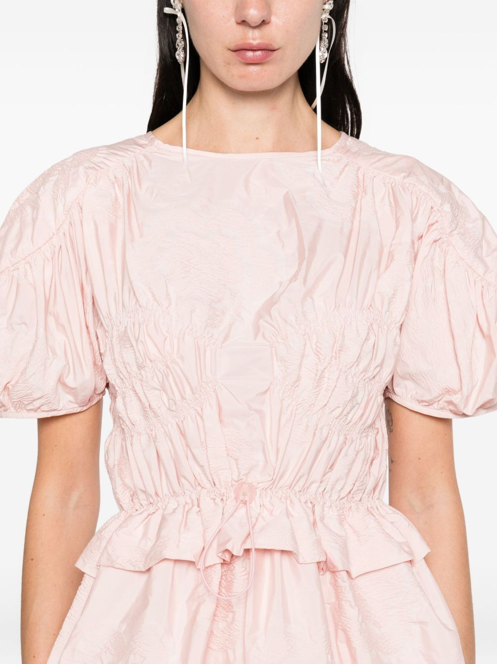 puff-sleeve ruffled top - 5