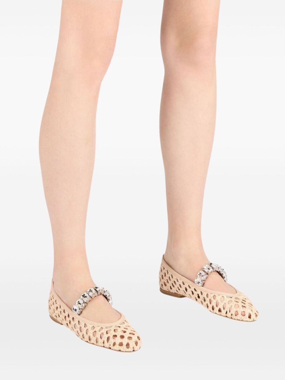 Versilia crystal-embellished ballet flats - 5