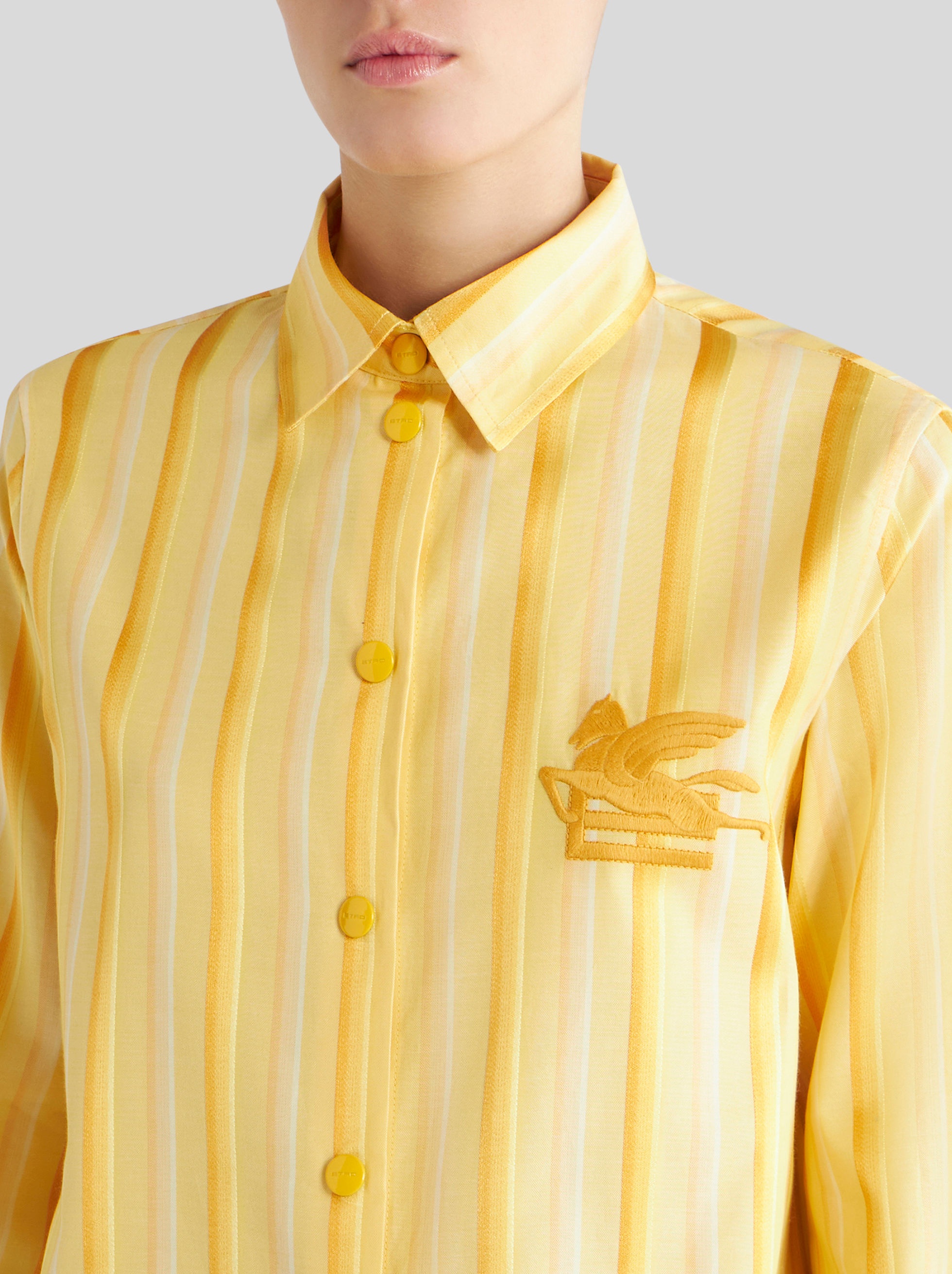 STRIPED SHIRT WITH PEGASO LOGO - 4