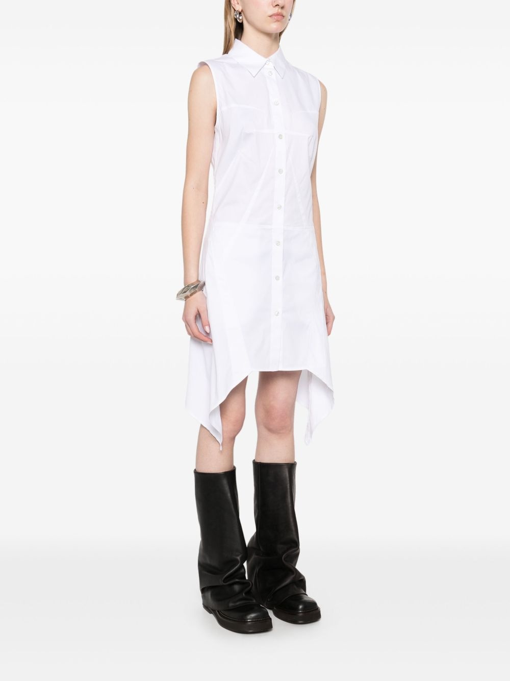 bustier-detail sleeveless mini dress - 3