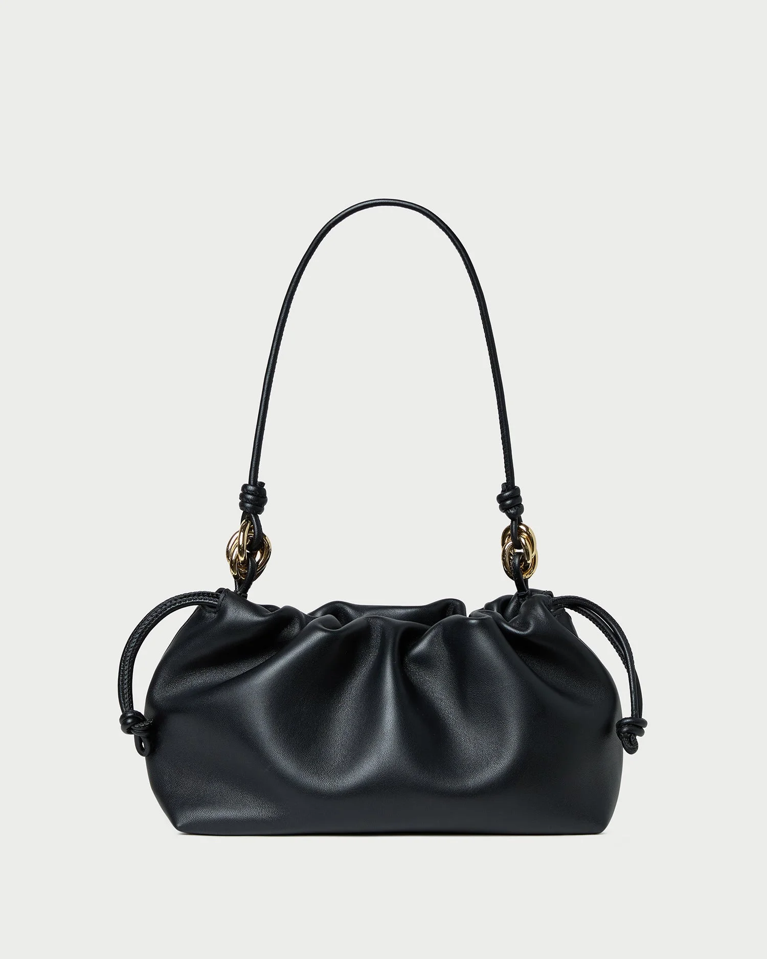 Kiri Black Leather Shoulder Bag - 1