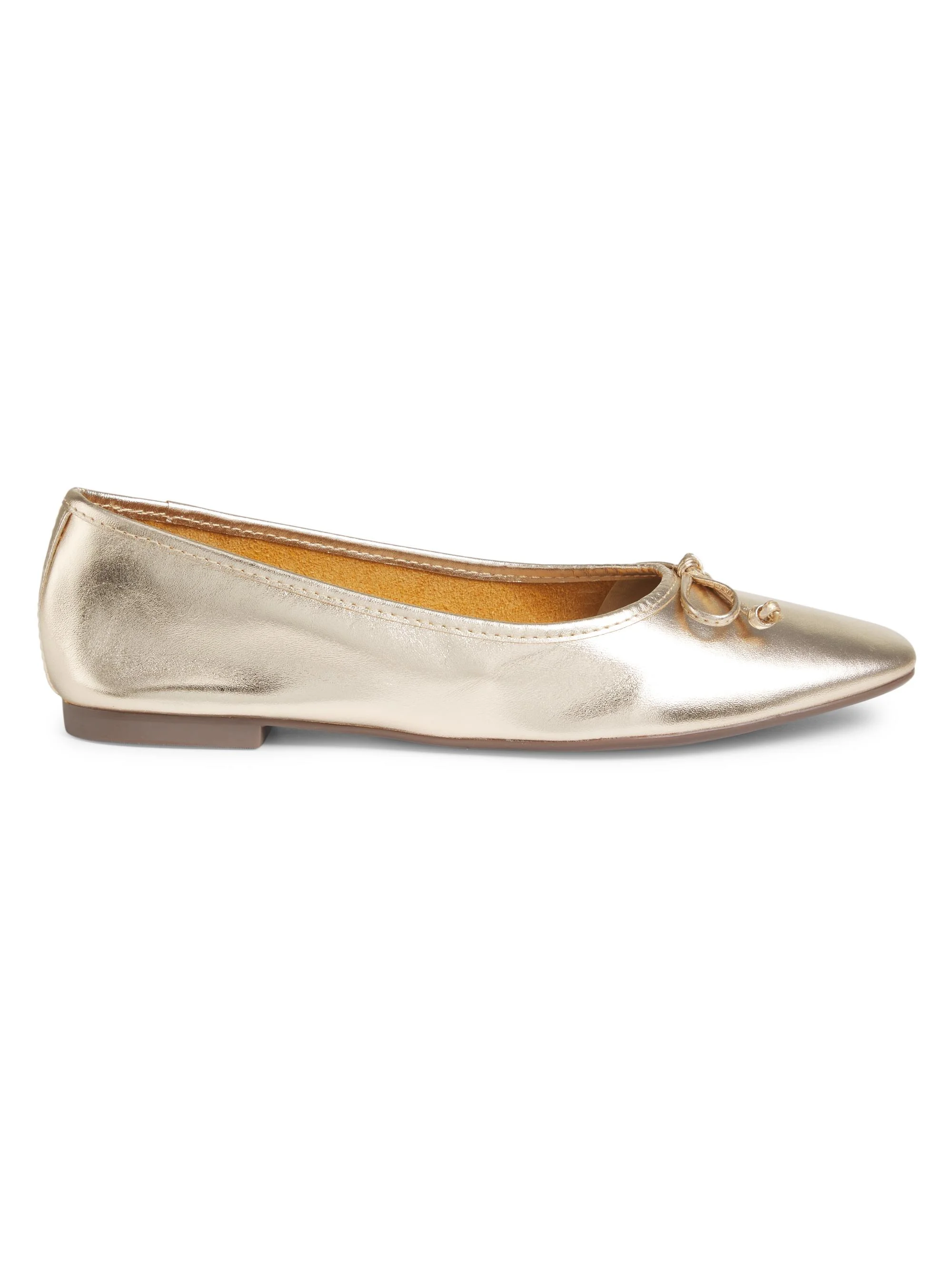 Women's Arissa Leather Ballet Flats - Platina - 1