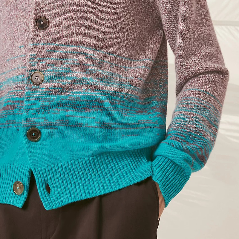 "Mouline ombre" buttoned cardigan 3