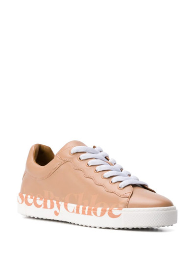 See by Chloé logo print sneakers outlook