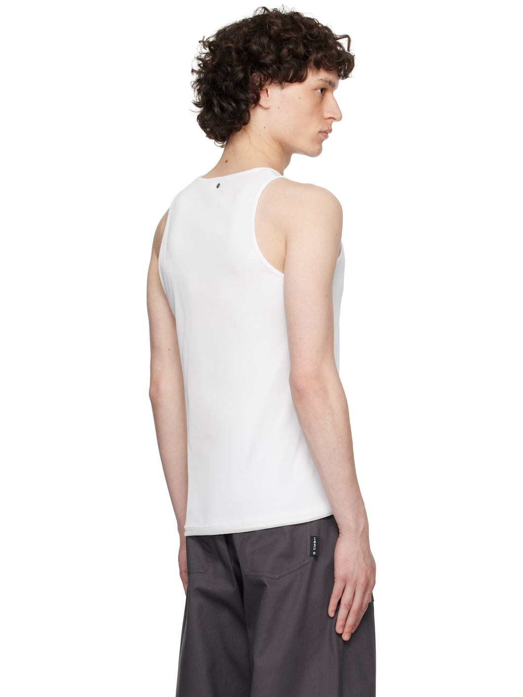 White 'Shadowbanned' Vest Tank Top - 3