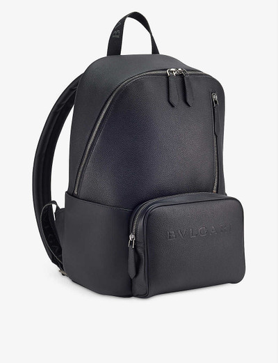 BVLGARI Logo-embossed leather backpack outlook