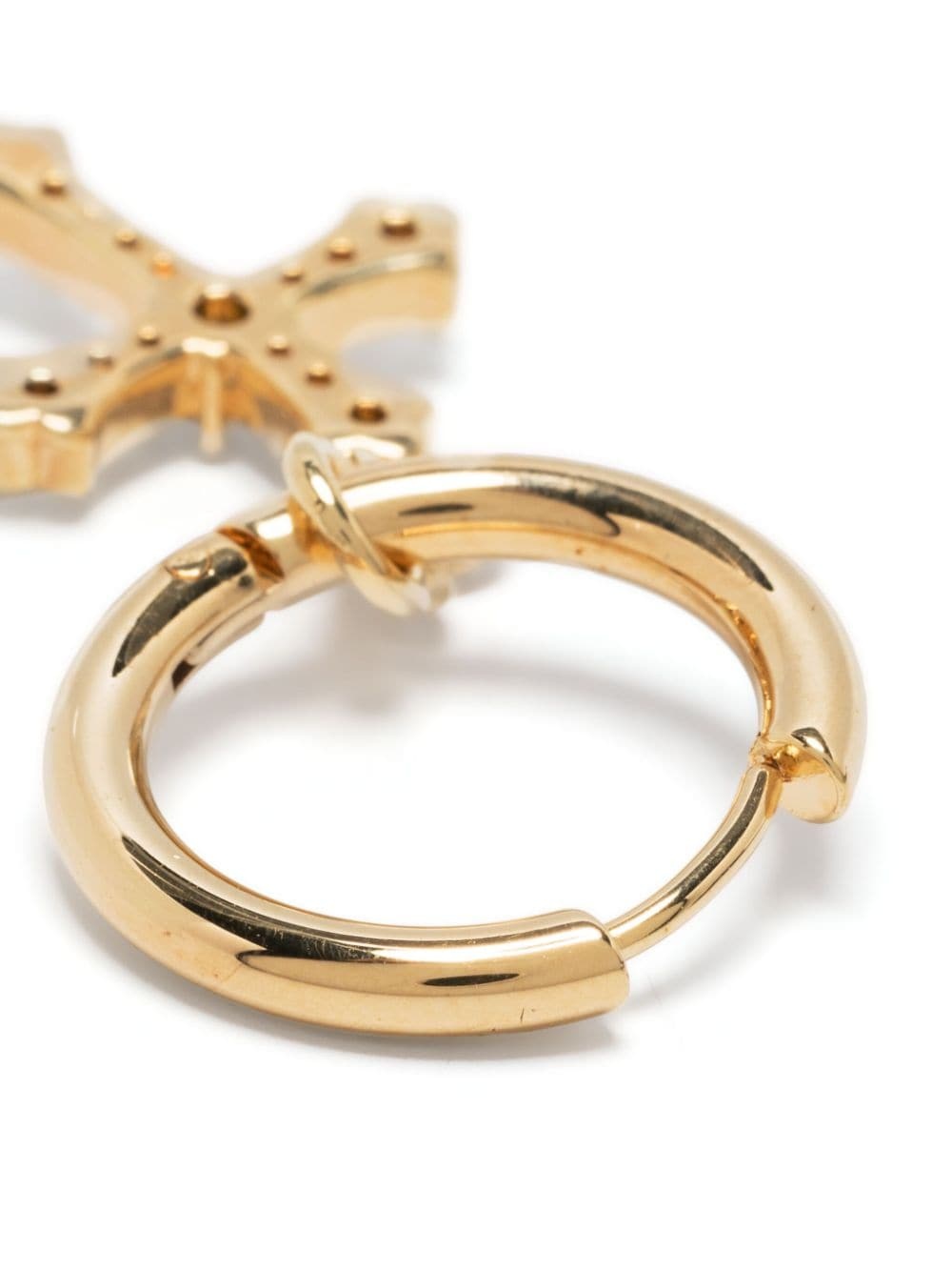 crucifix drop earrings - 4