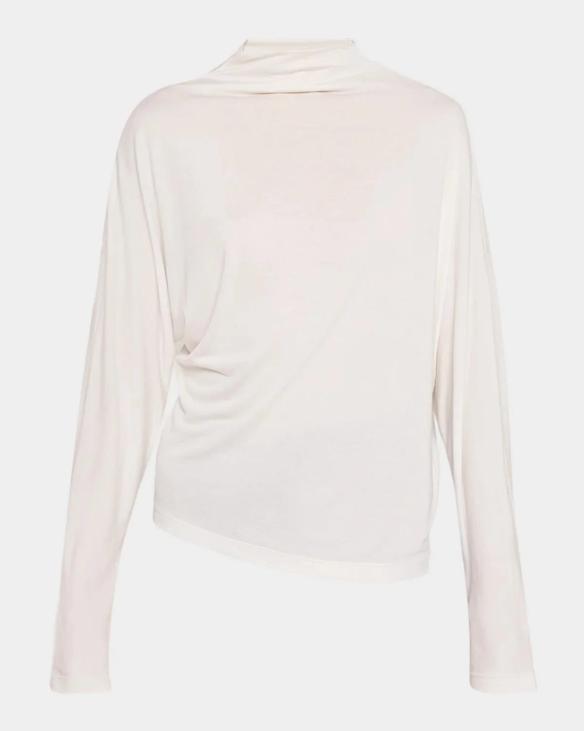 Draped Funnel Neck Top - 1