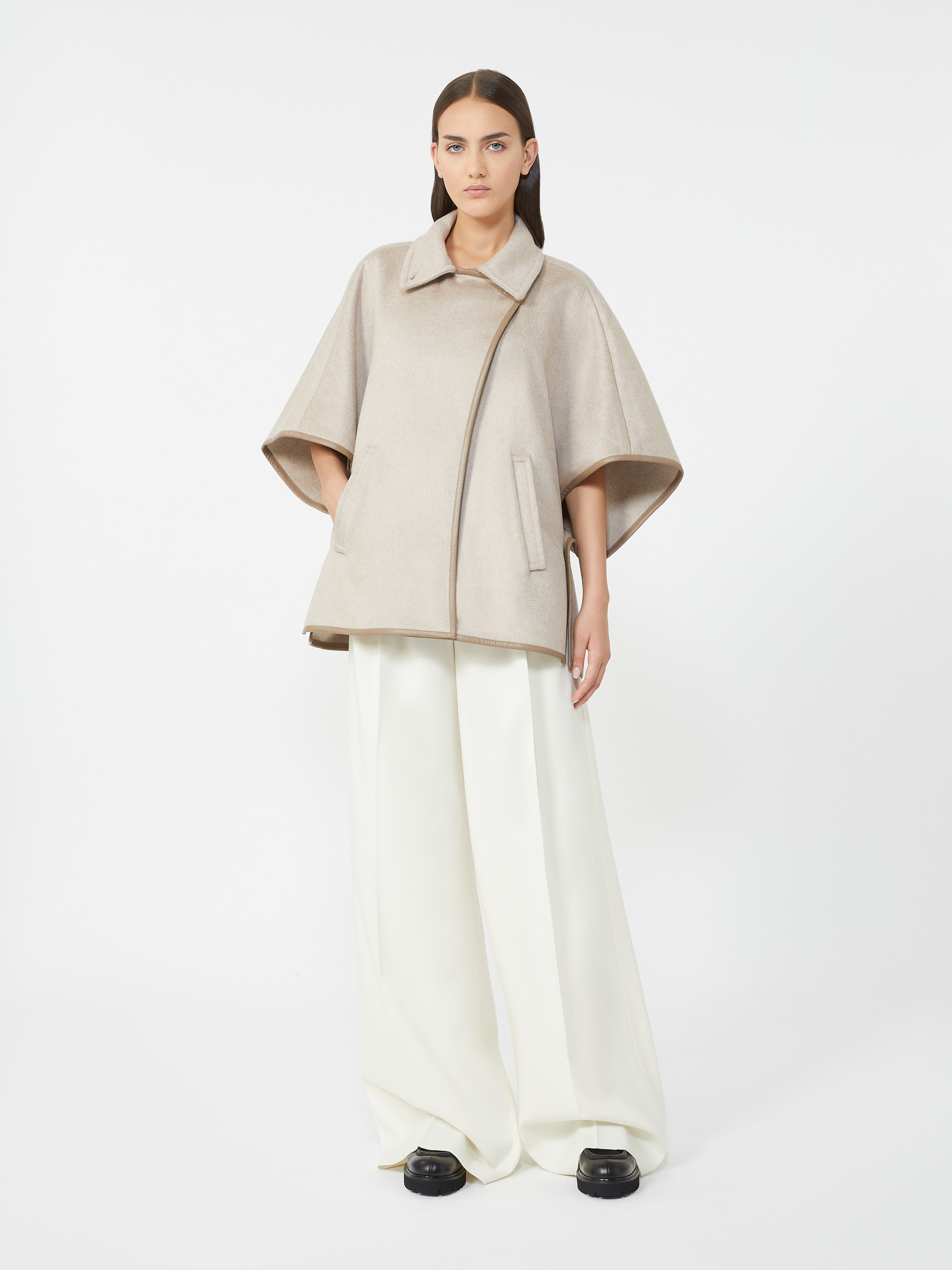 CORSARO Cashmere zibeline cape - 2