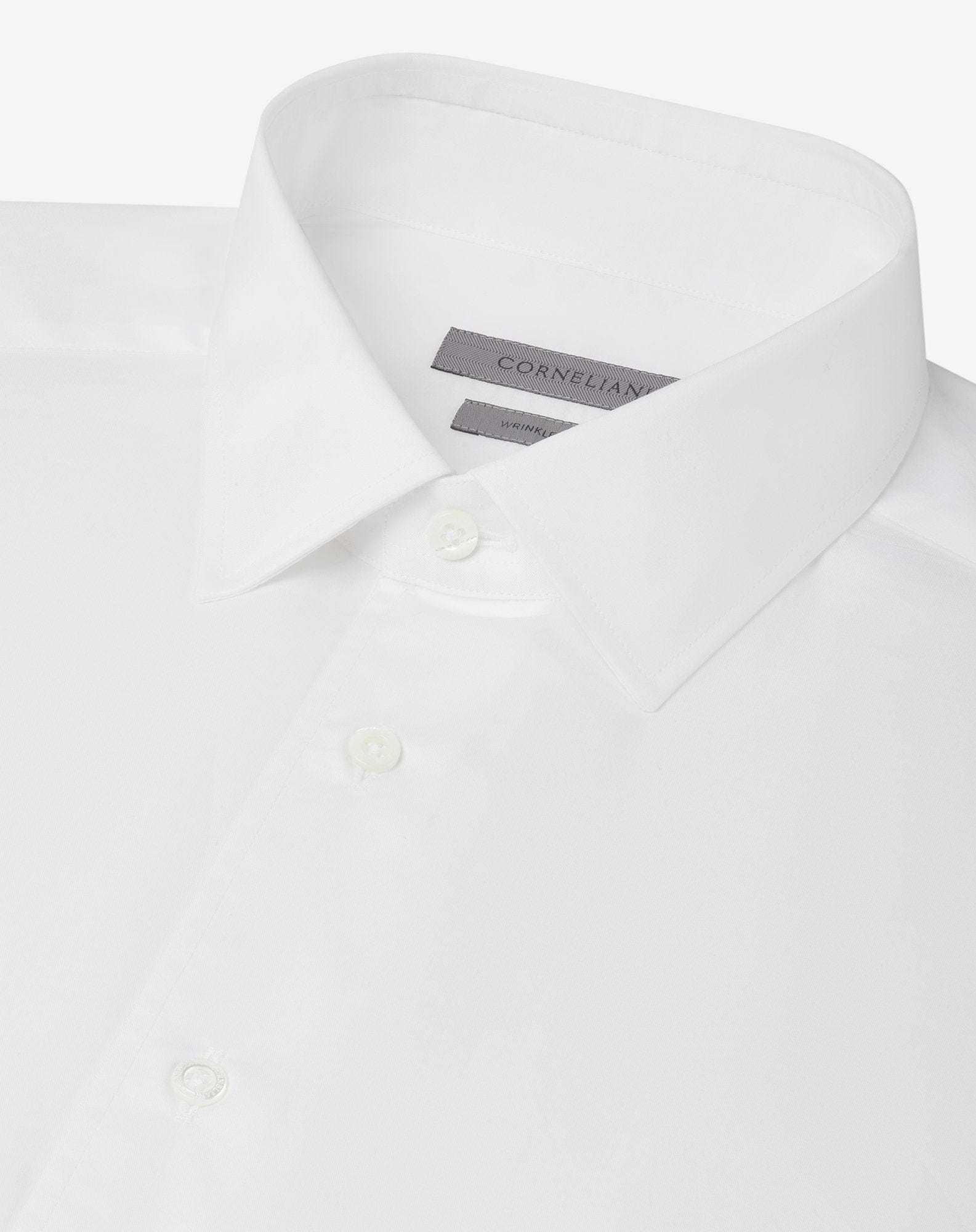 White wrinkle-free cotton shirt - 4
