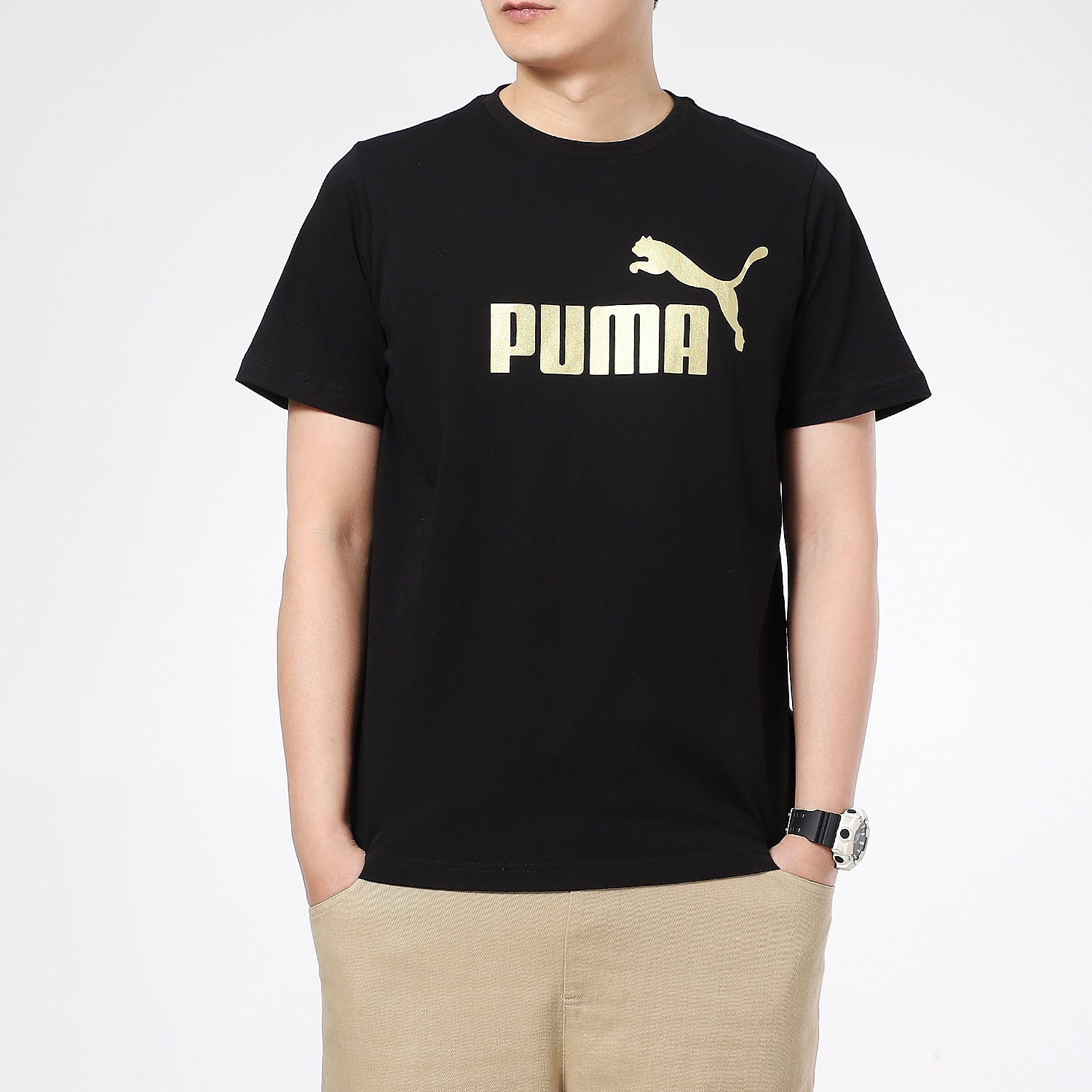 PUMA Essentials Metallic Logo T-Shirt 'Black' 845573-01 - 3