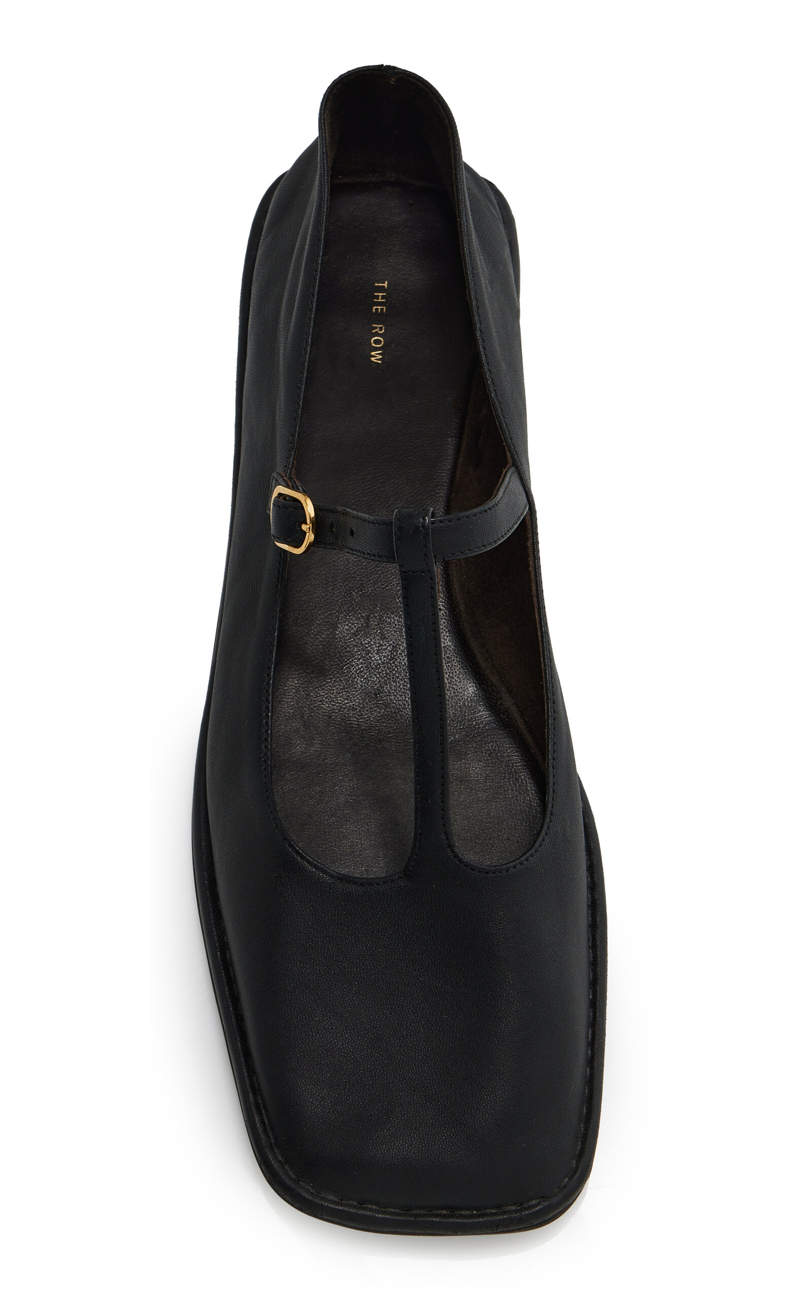 T-Strap Leather Mary Jane Flats black - 3