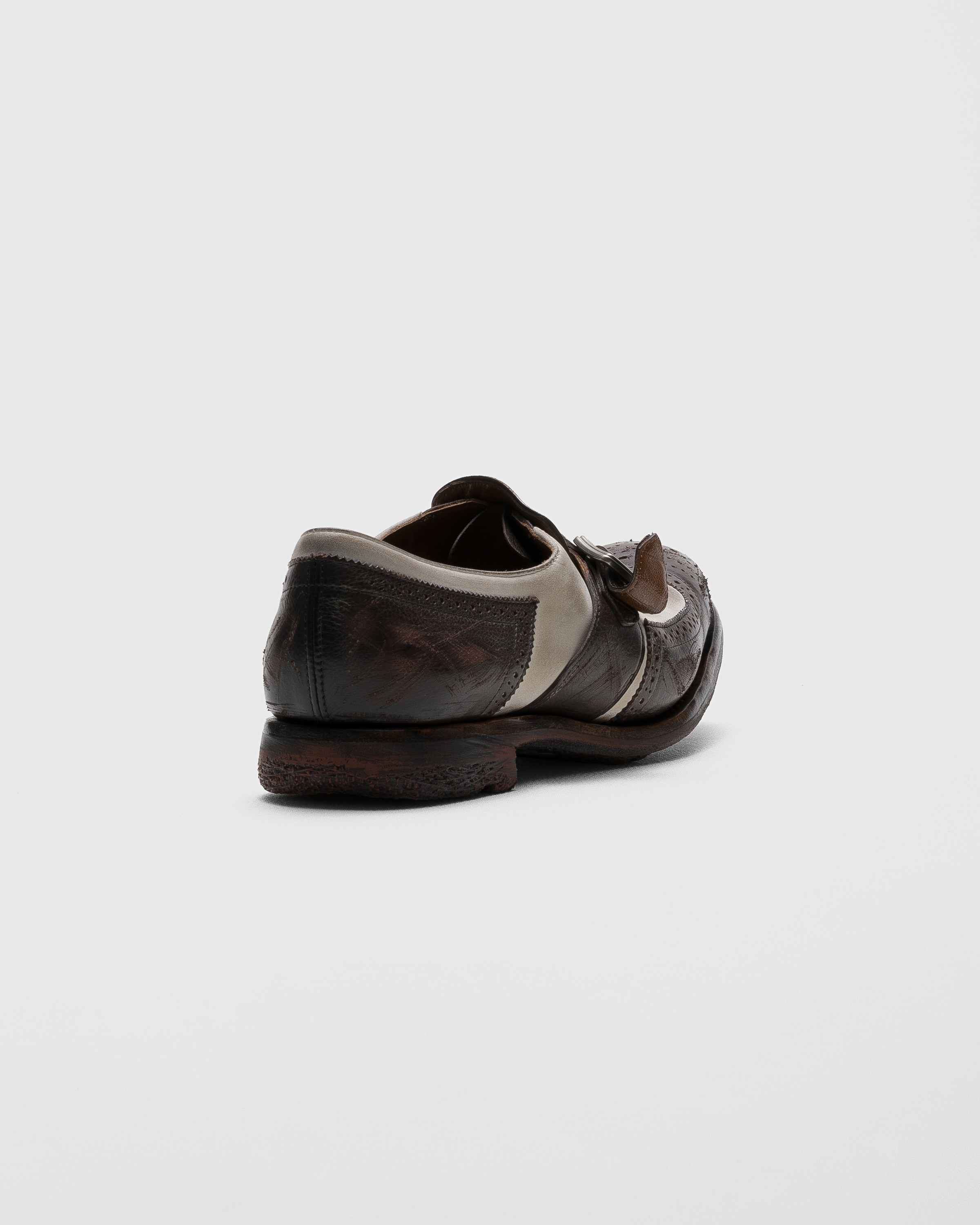 Glacé calf and Nubuck Monk Strap - 4