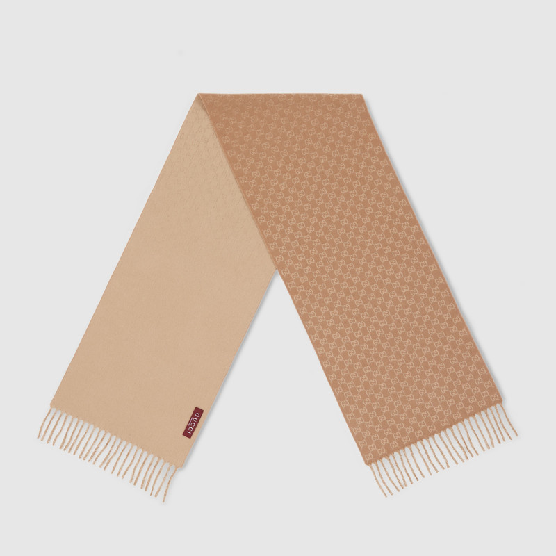 GUCCI GG wool cashmere scarf outlook