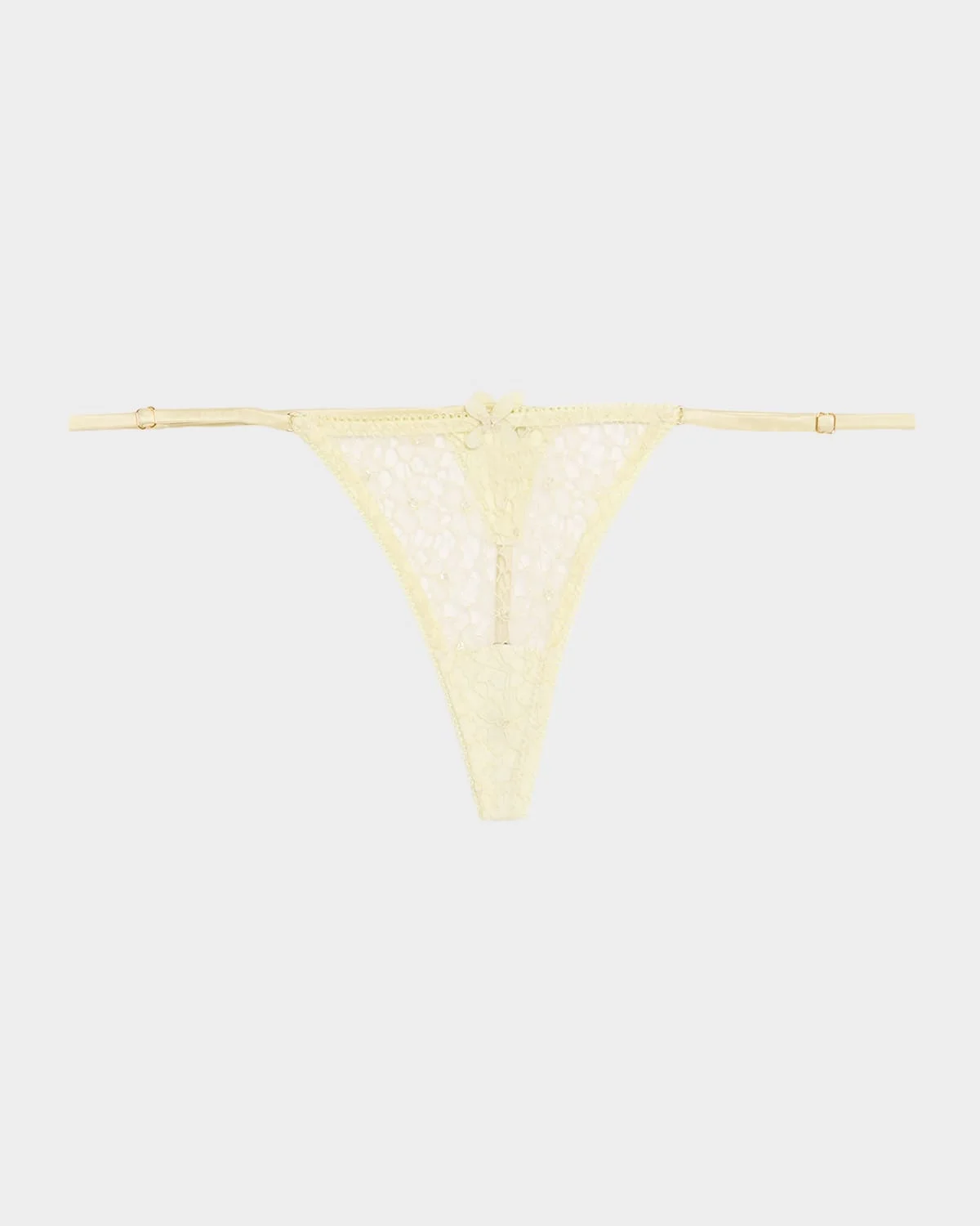 Vinca Beaded Floral Lace G-String - 1