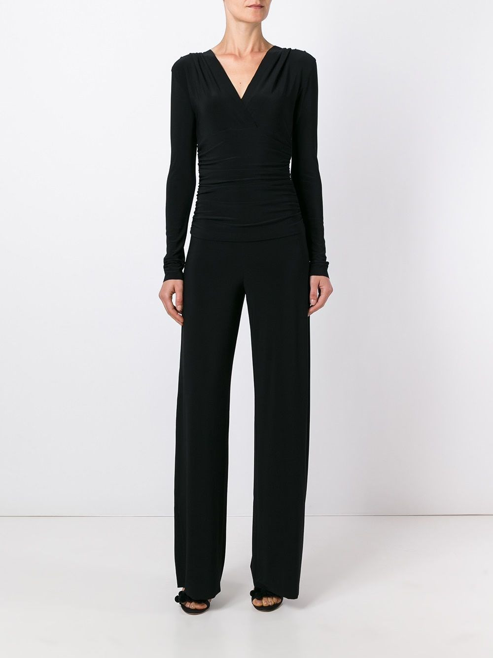 V-neck jersey jumpsuit - 2
